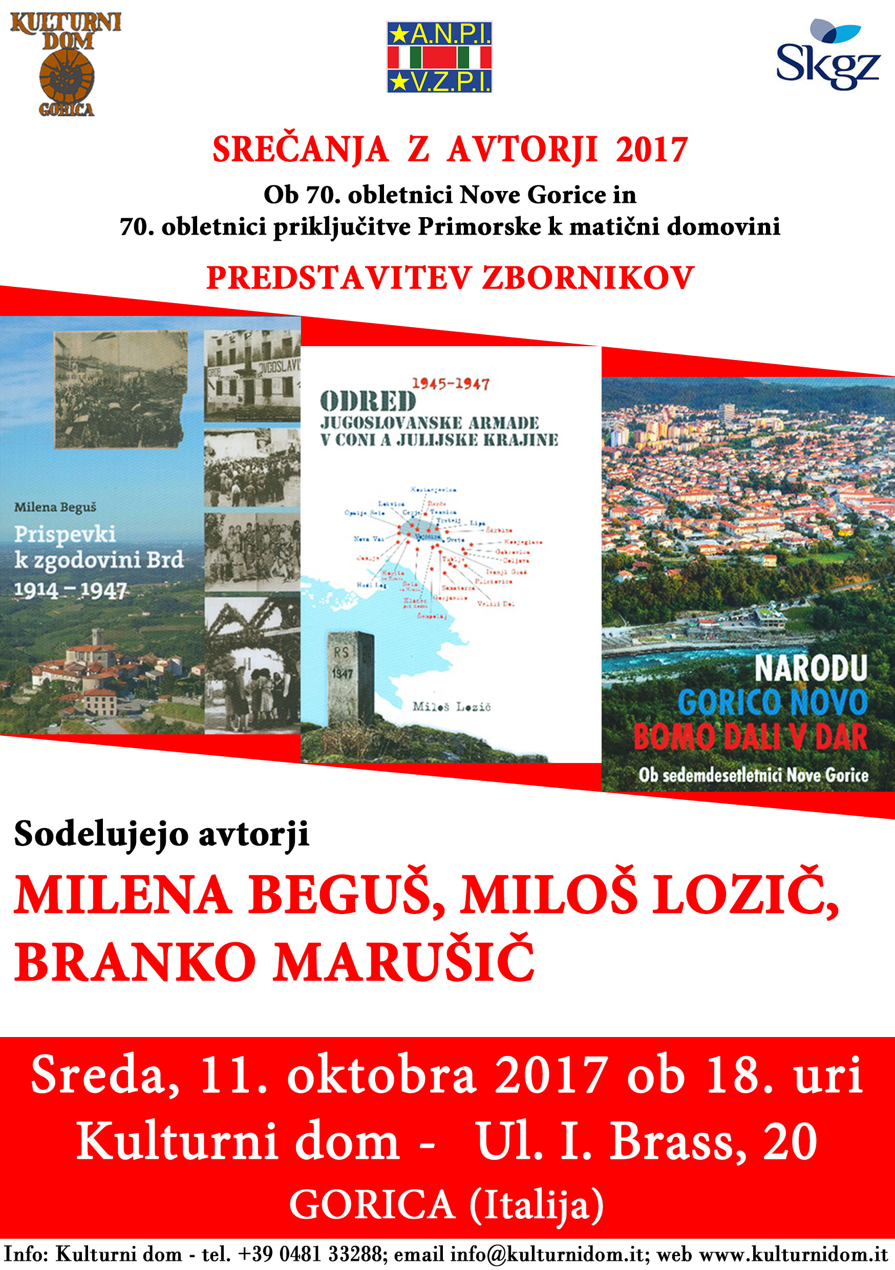 Predstavitev zbornikov ob 70 obletnici Nove Gorice